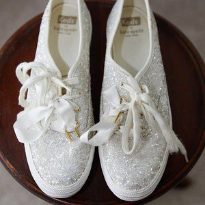 Keds x Kate Spade New York Triple Glitter Platform Bridal Wedding Sneakers Size9